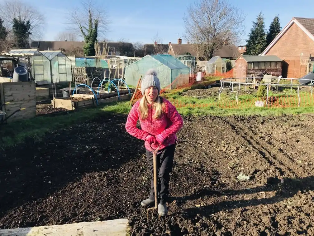 Digging an allotment plot