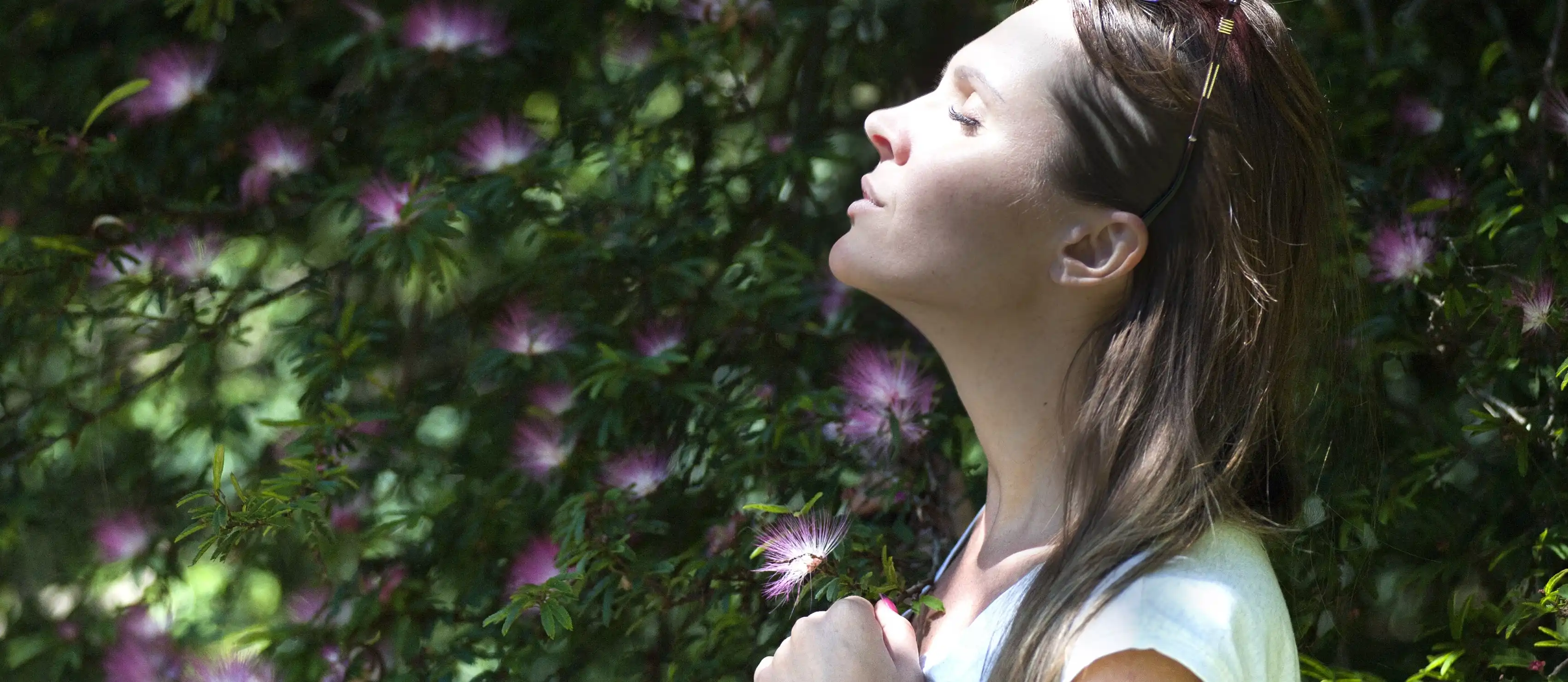 Woman Breathing In