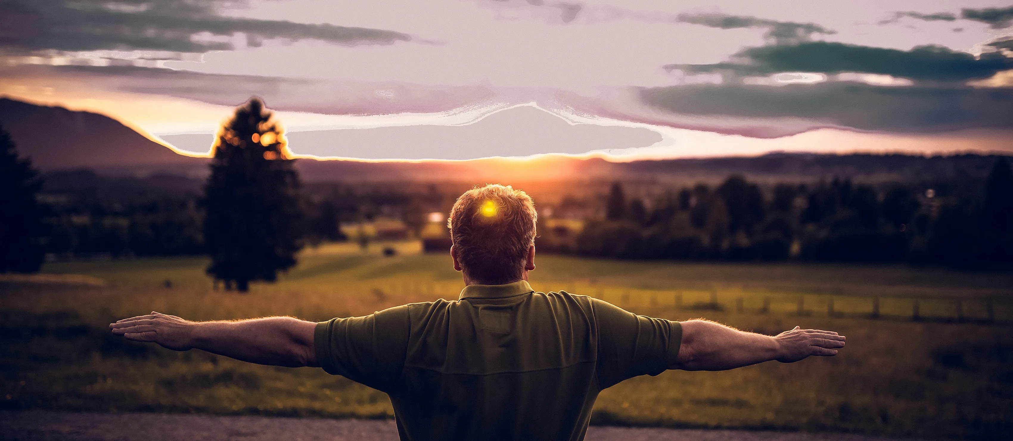 Man looking into the distance