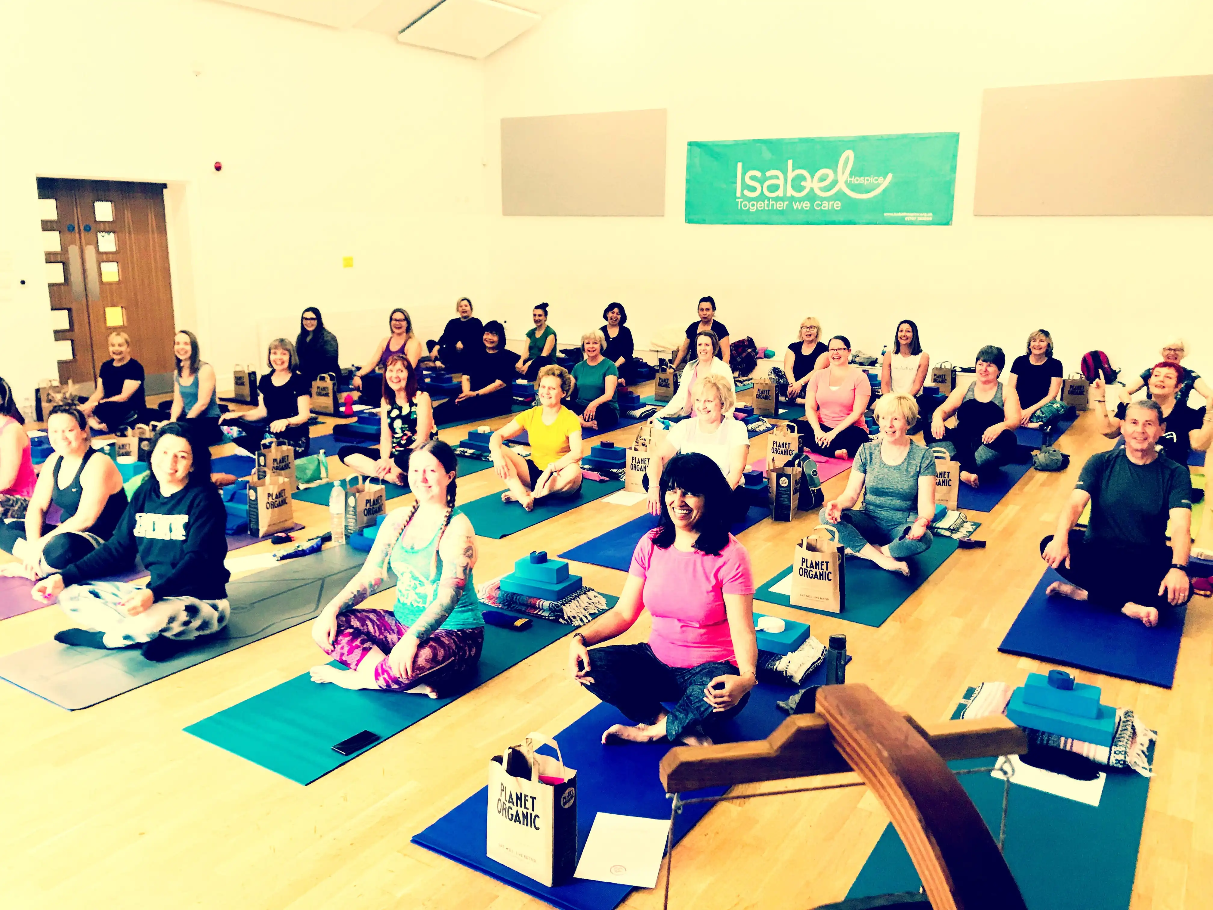 Isabel Hospice charity yoga class