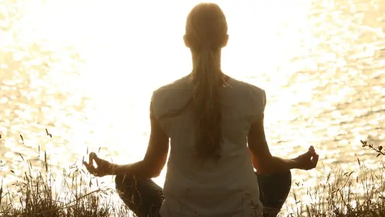 Girl meditating