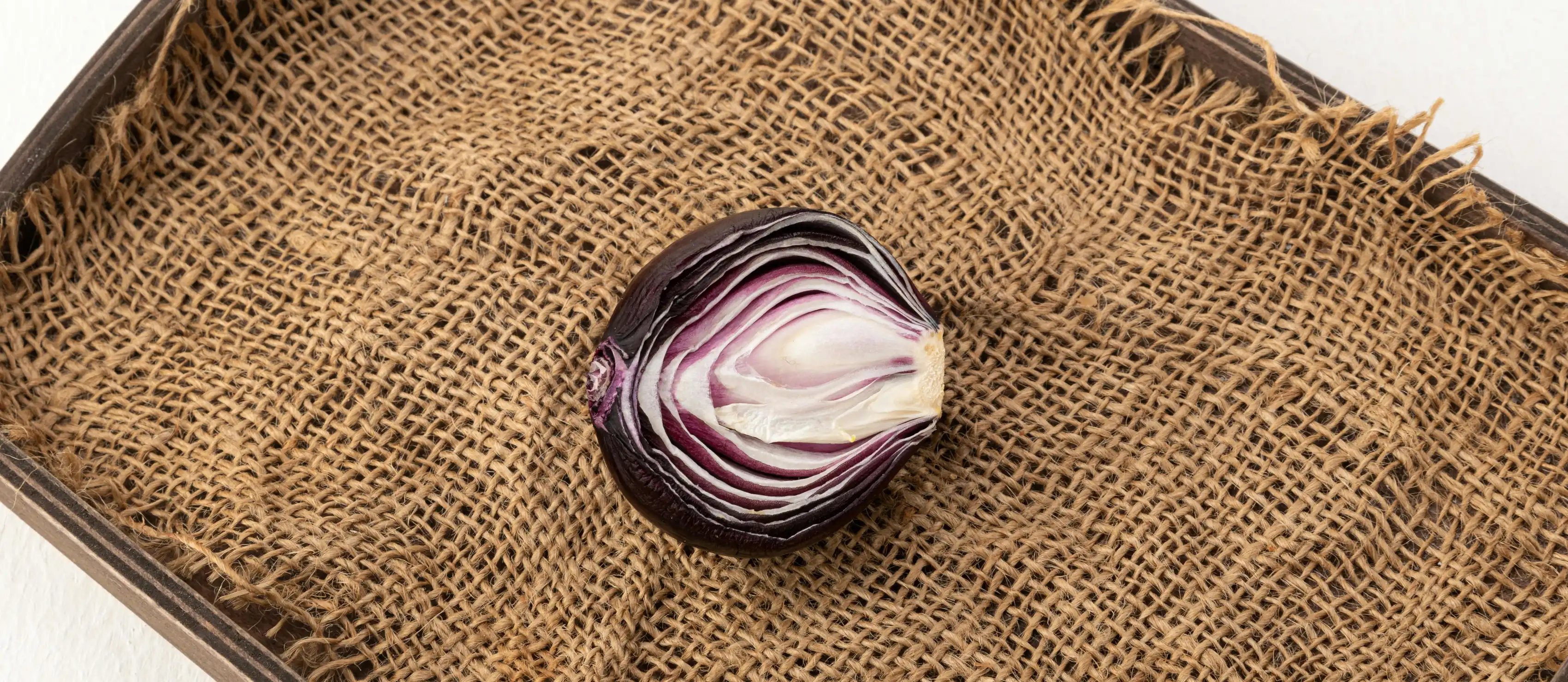 Red onion cut in half