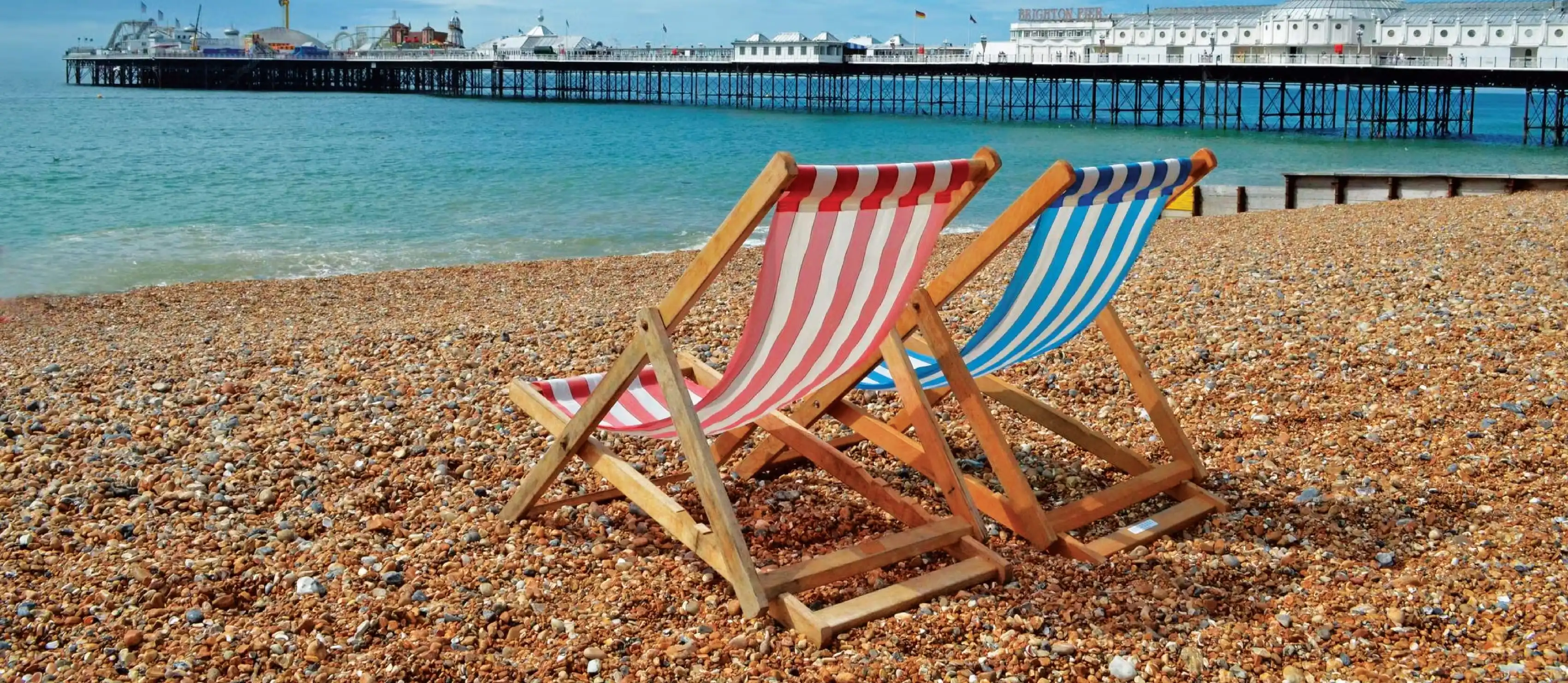 Deck chairs on the beach