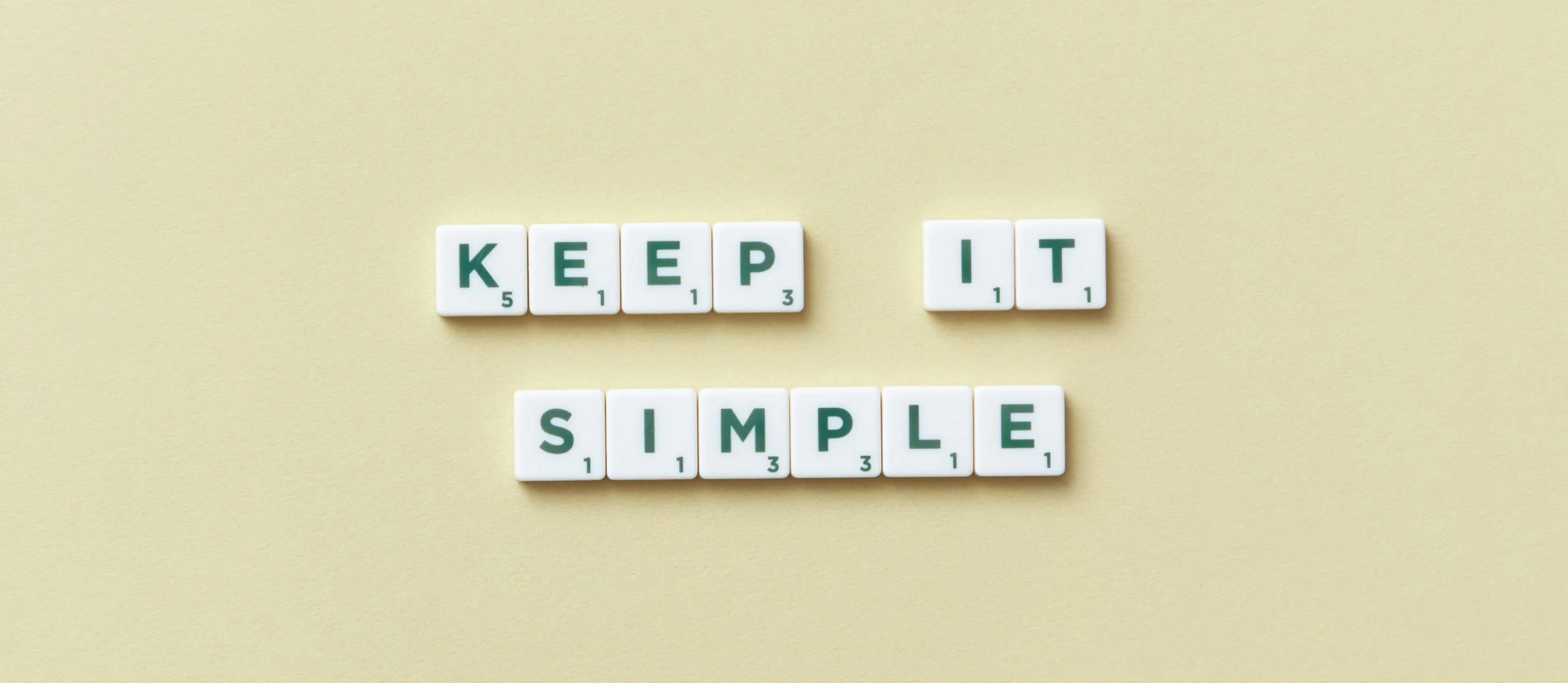 Keep it simple Scrabble letters