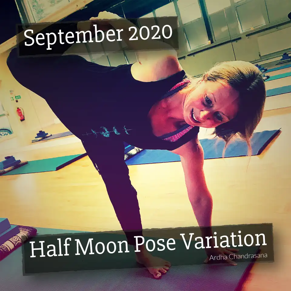 Half moon pose variation