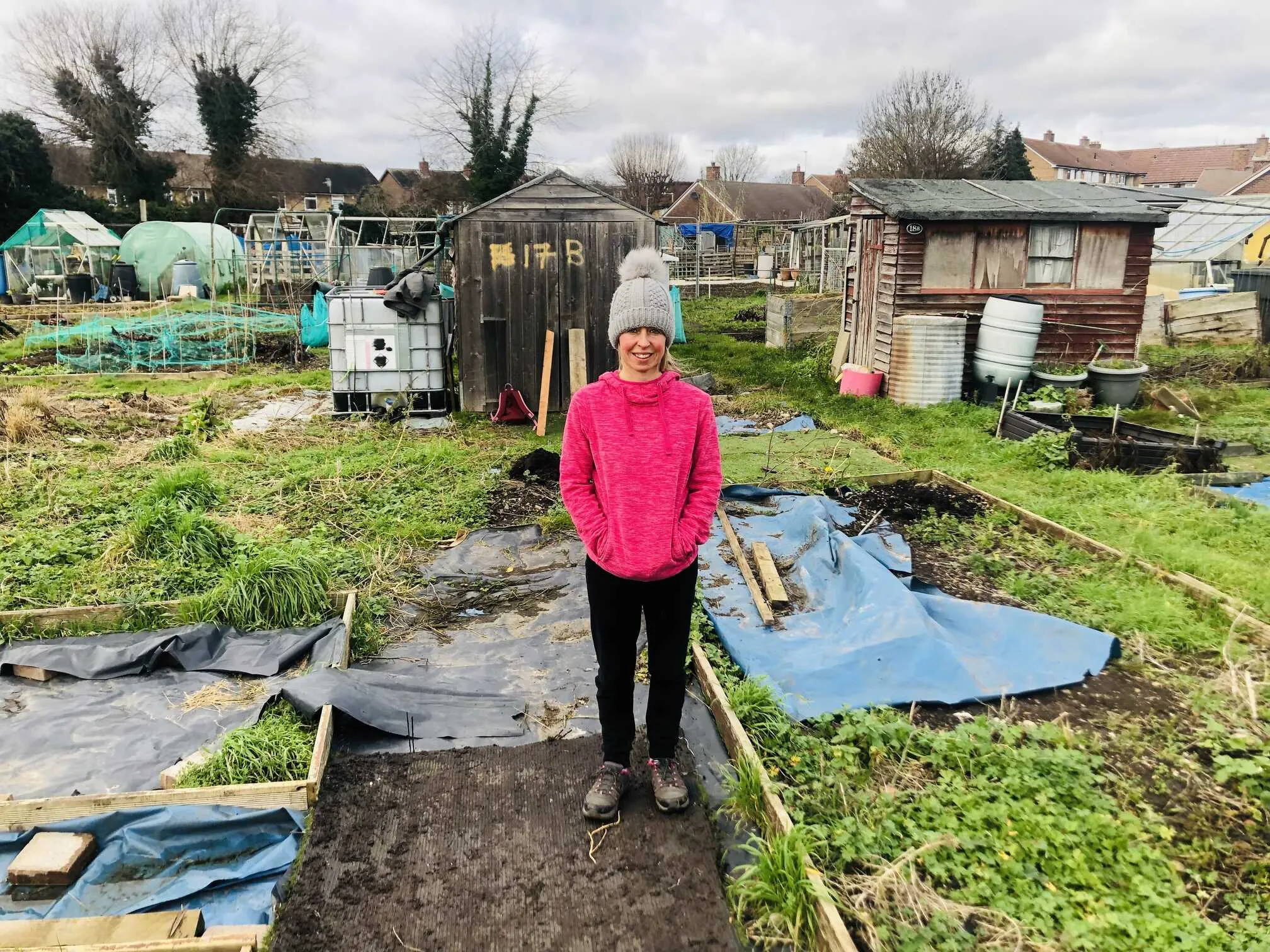 Clearing an allotment plot.