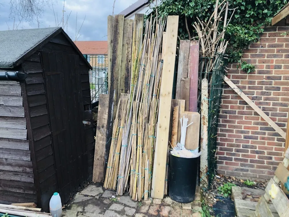 Tidied up wood on allotment plot