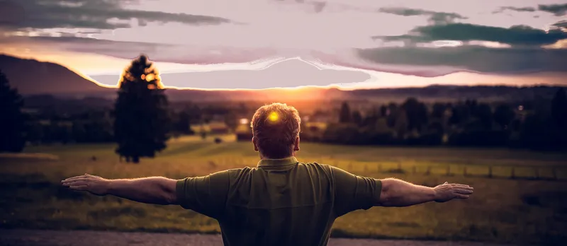 Man looking into the distance