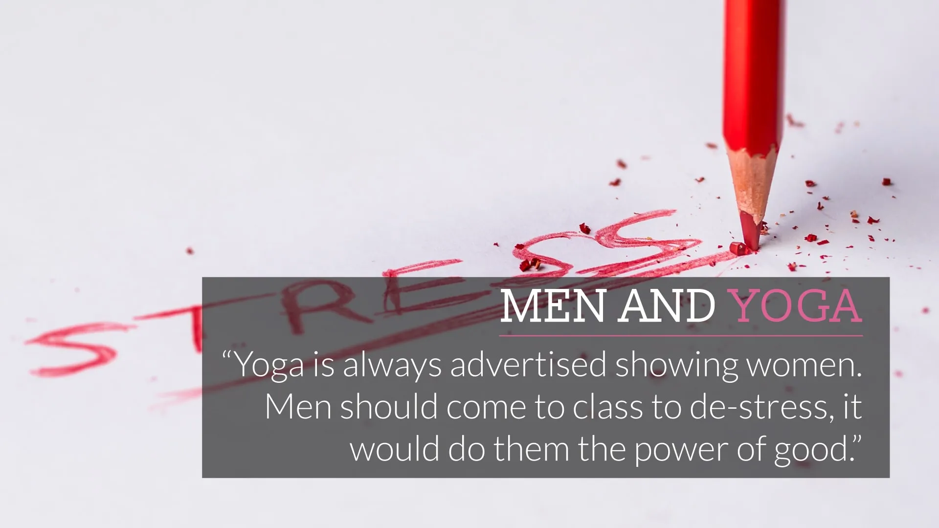 Red pencil writing stress