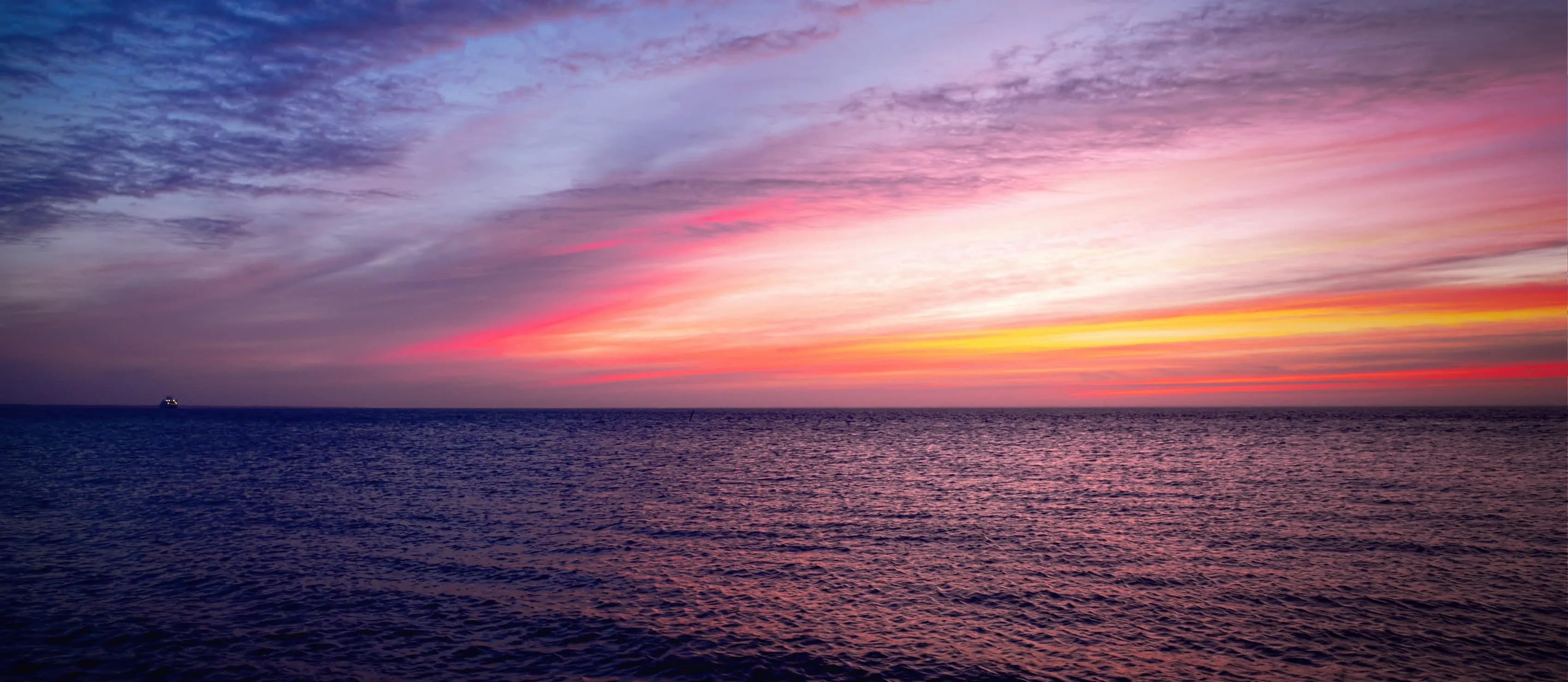 Beautiful sunset over the sea.