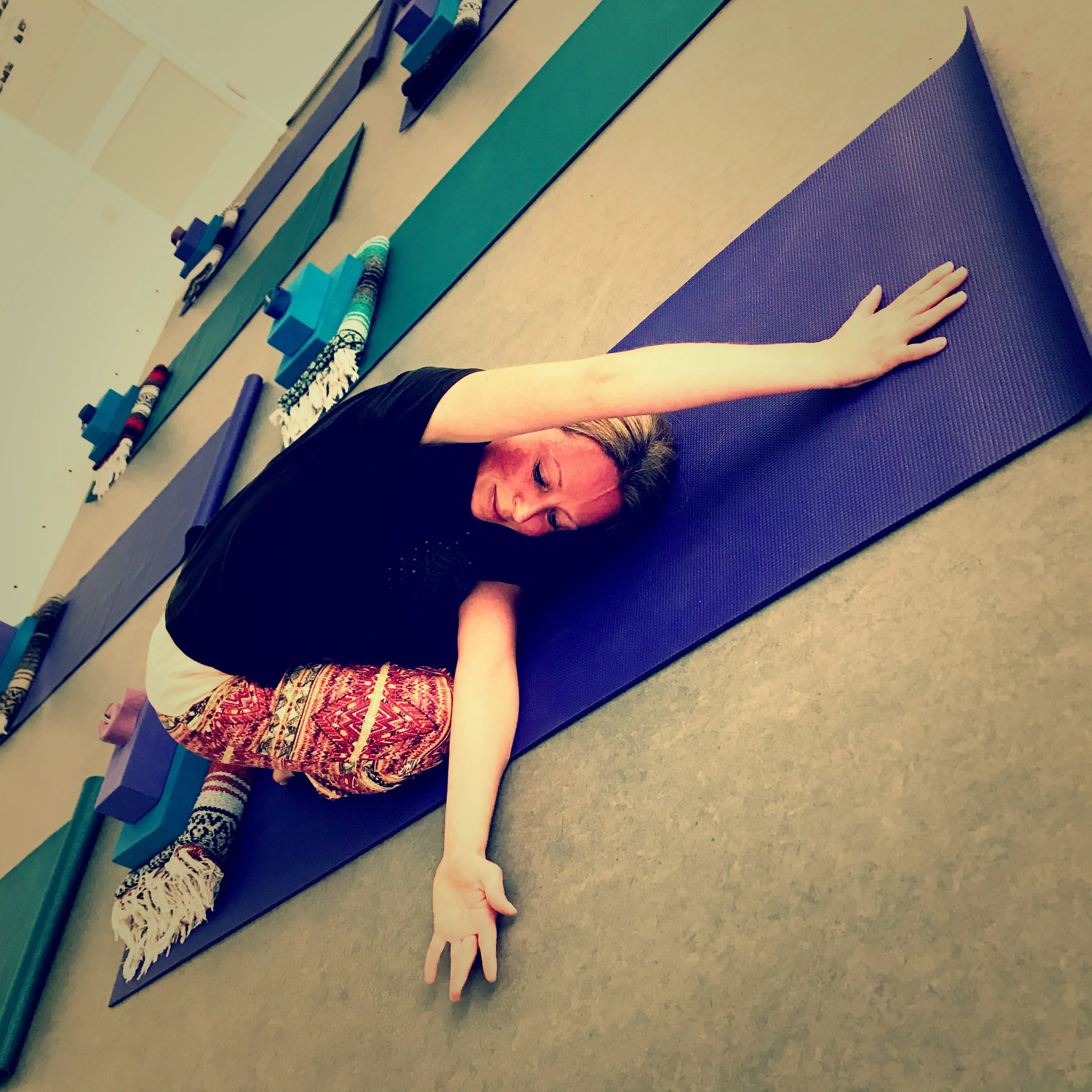 Thread the needle child variation.