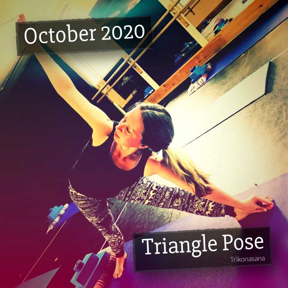 Triangle pose.